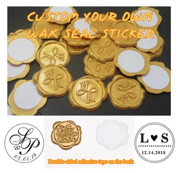 

Customized design WAX SEAL STICKER Gift Sealing Wax Tags/Custom security stickers wedding envelop invitation gift custom logo
