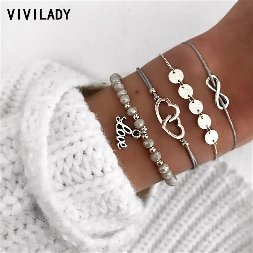 VIVILADY Новый Лидер продаж унисекс многослойный браслет с подвеской Exquisited Полые