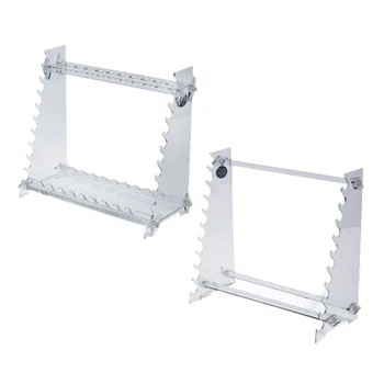 

Plexiglass Multifunctional Trapezoidal Tube Rack Diameter 20mm Perspex Trapezoidal Pipette Stand Dismountable Tube Holder