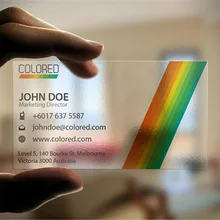 Индивидуальные 500 шт/один дизайн персонализированные одна сторона прозрачные сумки ПВХ деловая визитная карточка