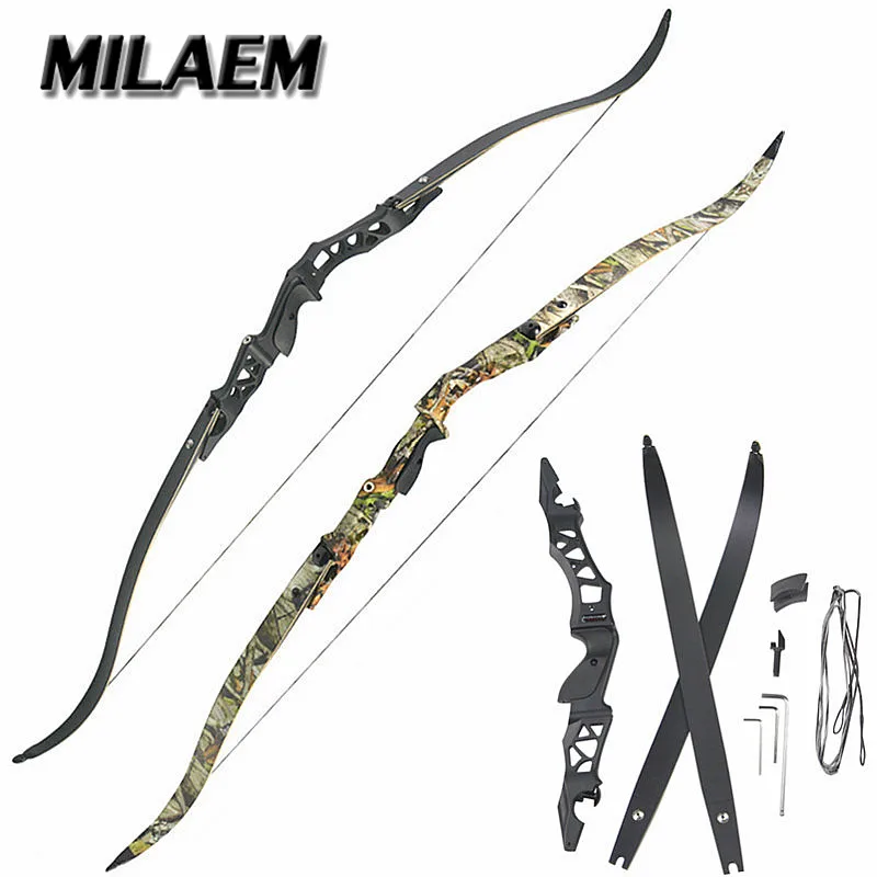

64Inch F166 Archery Takedown Recurve Bow Set 30-60Lbs ILF Right Hand 21" Handle For Outdoor Hunting Shooting Archery Accessories