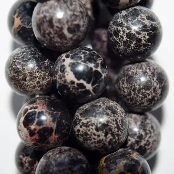 

Sea Sediment Imperial Jasper Beads - Round 10 mm Gemstone Beads - Full Strand 15 1/2", 38 beads, item 7