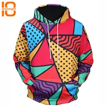 TENNEIGHT цветной геометрический принт с капюшоном 3D толстовки большого размера мужская одежда спортивные толстовки для рыбалки пеших прогулок