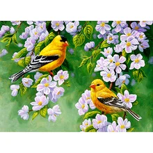 

Full Square/Round Drill 5D DIY Diamond Painting "spring birds" 3D Embroidery Cross Stitch Mosaic Rhinestone Home Decor Gift