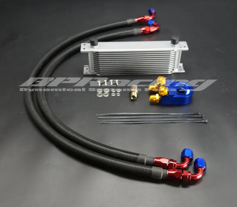 New 13 row Silver Oil Cooler Sandwich Plate For Honda Jazz Fit GK5 Top