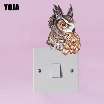 

YOJA Interesting Owl Decor Switch Sticker Living Room Bedroom Wall Personalized Colored 10SS0032