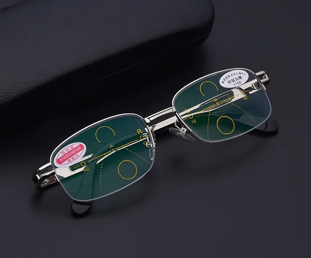 MINCL/Progressive Multi focus Reading Glasses Men's HD Lens Adjustable