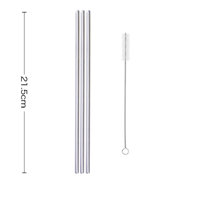 2 шт./4 шт многоразовый металлический соломинки красочные Нержавеющая сталь крепкий Бенди или вертикально соломинка для напитков для кружки+ щетка для очистки - Цвет: Primary color 4pcs