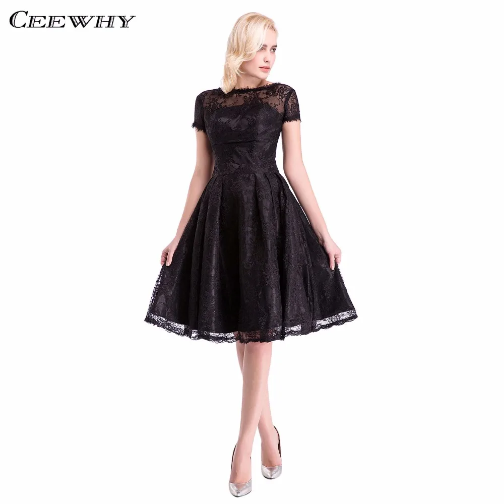 Elegant Black Cocktail Dress for a Party