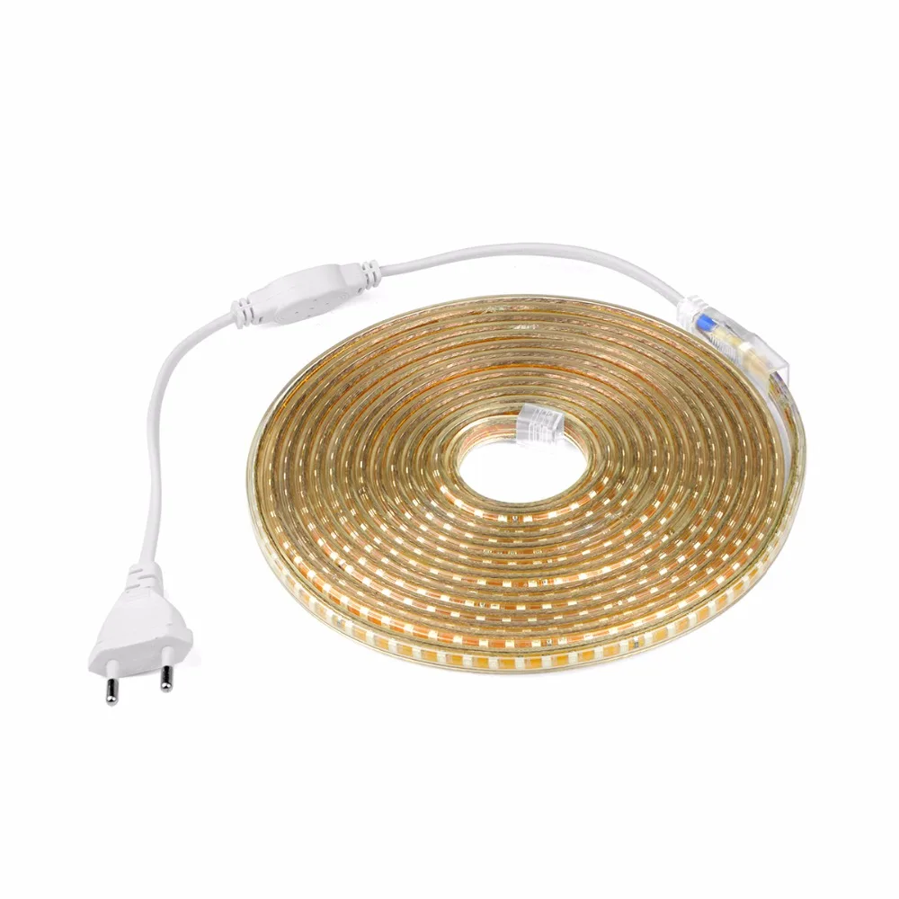 

Waterproof 120LED/M 220V 2835 SMD LED strip light EU plug LED String Christmas light Neon Tape 5m 15m 20m 25m 30m Holiday lamp