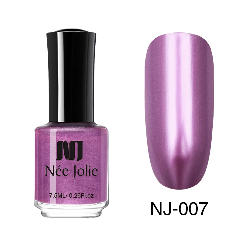 Лак для ногтей NEE JOLIE Pink Series, быстросохнущий, 3,5 мл, 7,5 мл, голографический матовый блеск, зеркальный эффект, лак для ногтей, 18 цветов - Цвет: 7.5ml Mirror-07