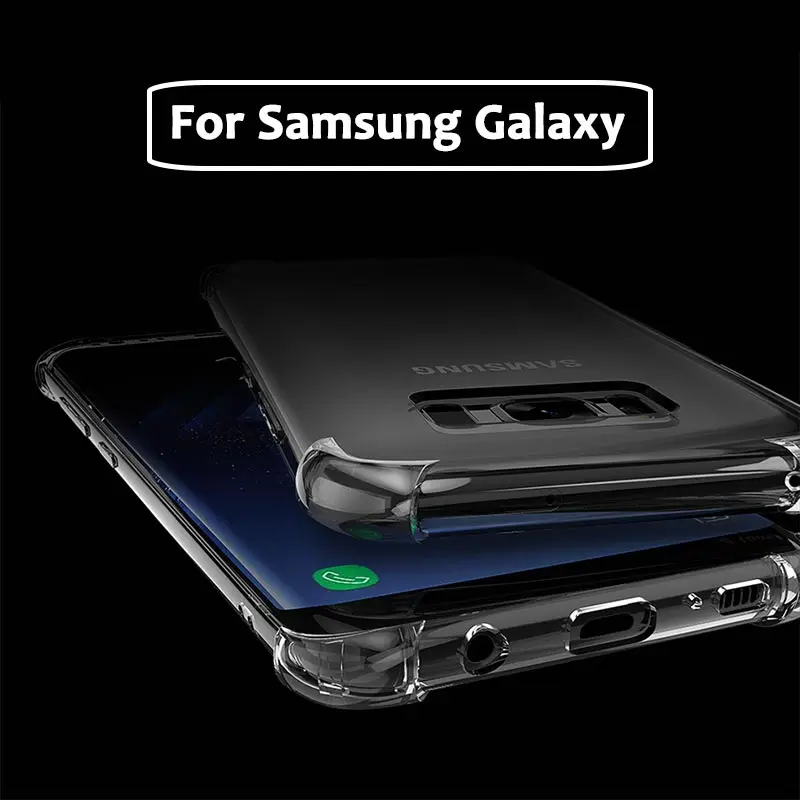 

Jaomax Soft Silicone Transparent Shockproof Cases For Samsung Galaxy S10 Plus S10e S8 S9 Plus Note 9 8 S7 Edge Back Cover Fundas