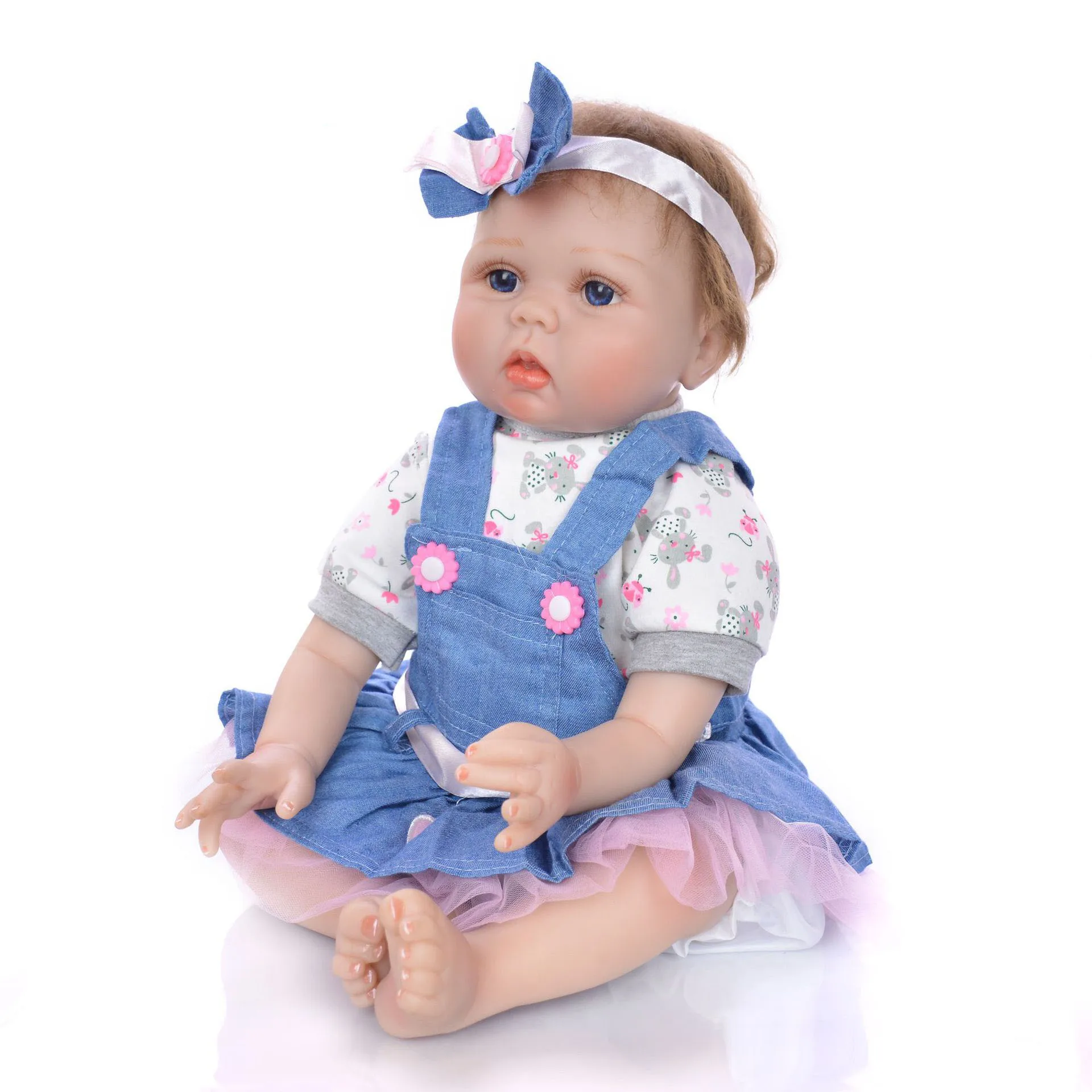 

Bebe reborn 22inch 55cm soft silicone reborn baby dolls toys for children birthday gift newborn alive dolls