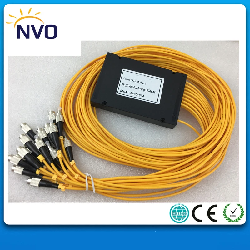 

1*16 Fiber Optical PLC Splitter,3.0MM,1M,1*16 FC/UPC GEPON FTTH PLC Splitter FiberModule