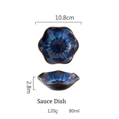 NIMITIME японский стиль печи Керамическая пиала для риса блюда обеденная ложка тарелка Отель Ресторан - Цвет: Sauce Dish