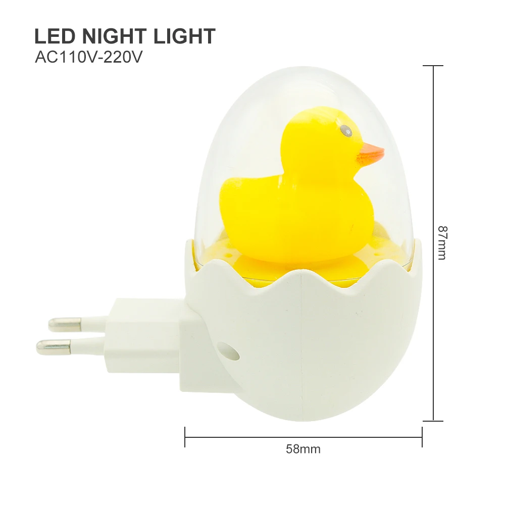 unicorn night light ANBLUB Timing LED Night Light 110V 220V Yellow Duck EU Plug Socket Wall Lamp With Remote for Children's Cartoon Creative Gift night light for bedroom