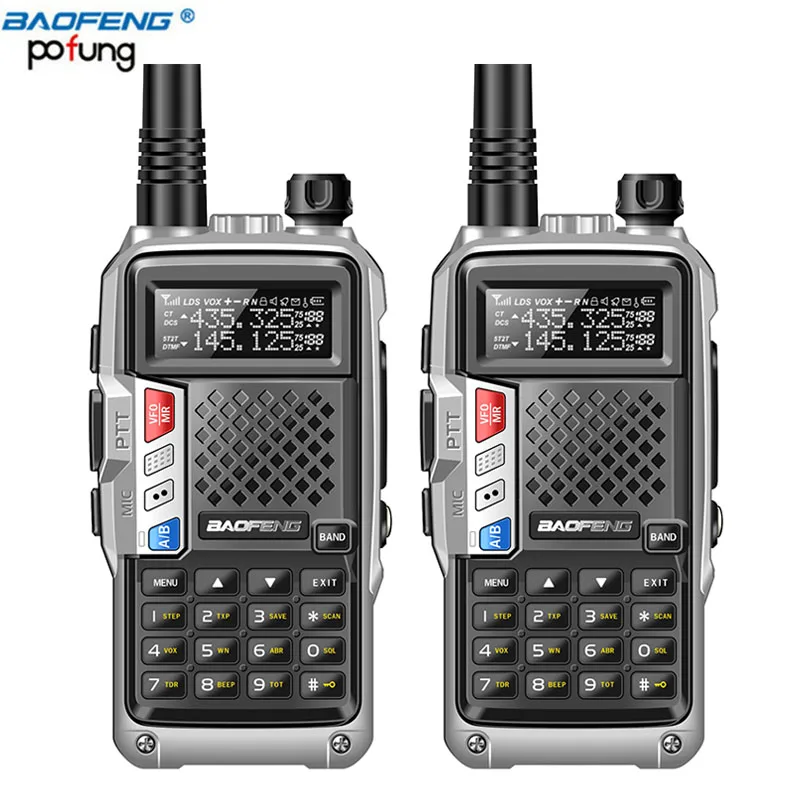 

2pcs 2019 BaoFeng BF-UVB3 PLUS Walkie Talkie 8W UHF/VHF Dual Band Multiple Charging Mode 10KM Range Thicken battery BFUVB3 Radio