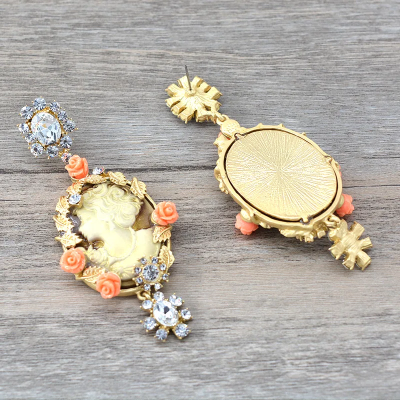 Romantic long oval-shaped earrings fashion jewelry for women