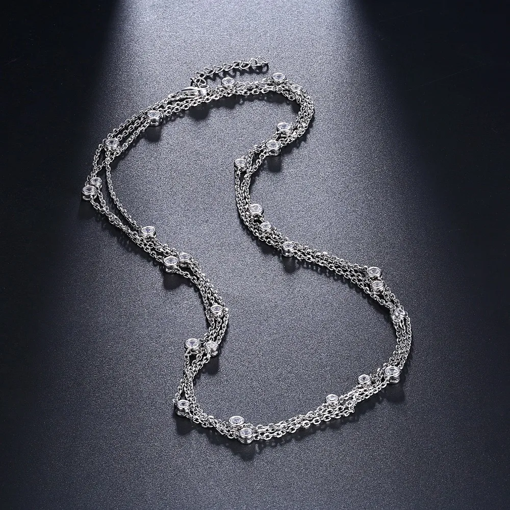 3 lines silver necklace (3)
