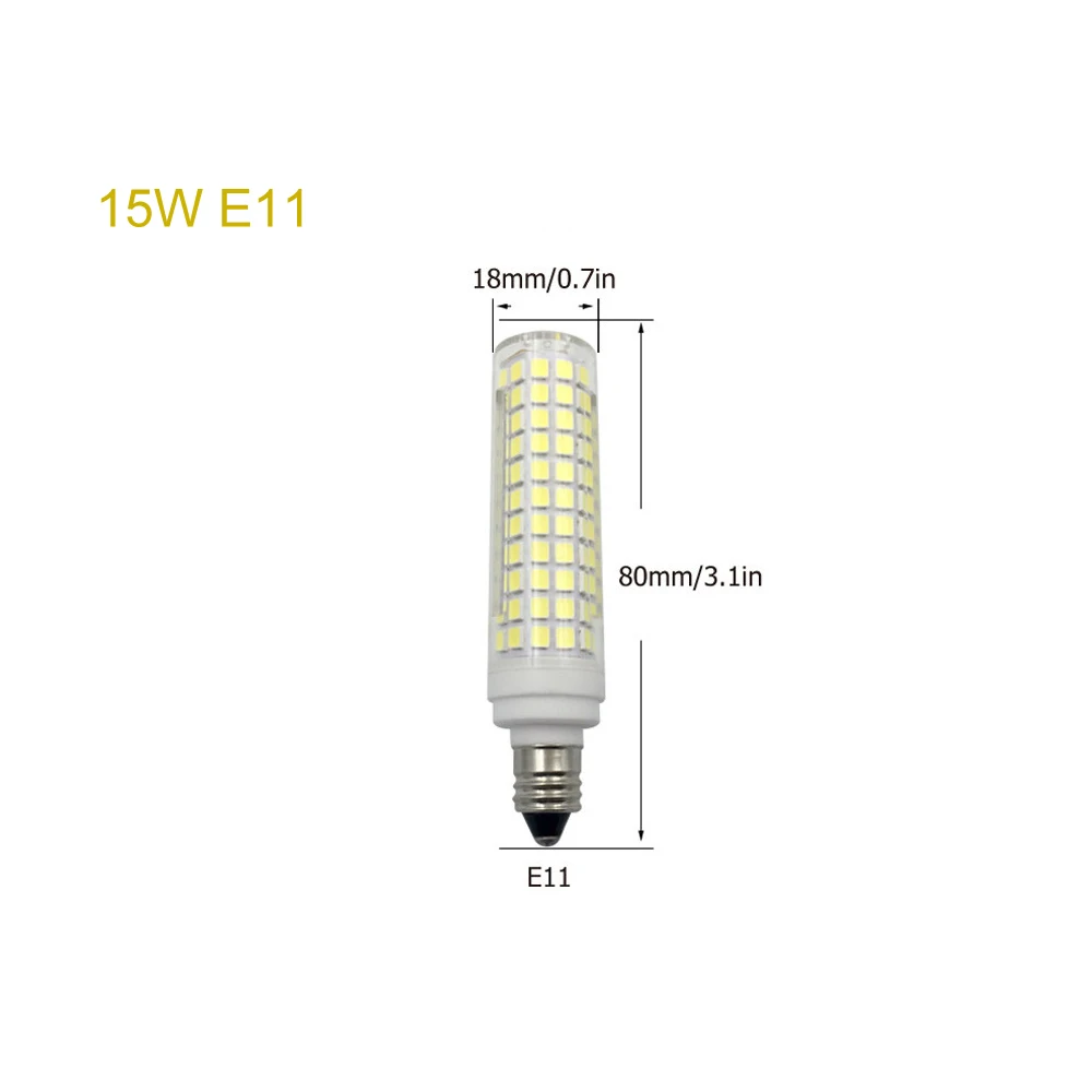 

JLAPRIRA Dimmable 136leds E11 LED Bulb light 15W LED Corn Light bulb E12 E14 BA15D