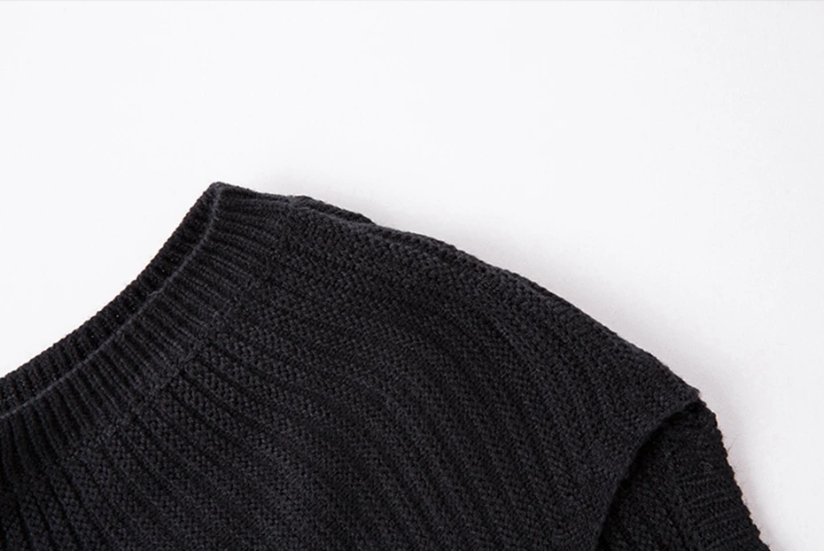 TAOYIZHUAI Новое поступление Зимний повседневный черный плотный свитер шерсть плюс размер эластичный короткий рукав большой свитер женский 12005