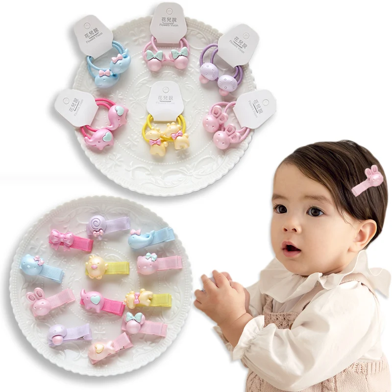 

New Princess 2PCS/Set Baby Hair Accessories jewelry Mushroom Headdress Girls Kids Hair Ropes Animal Children Hair Clip Headwear