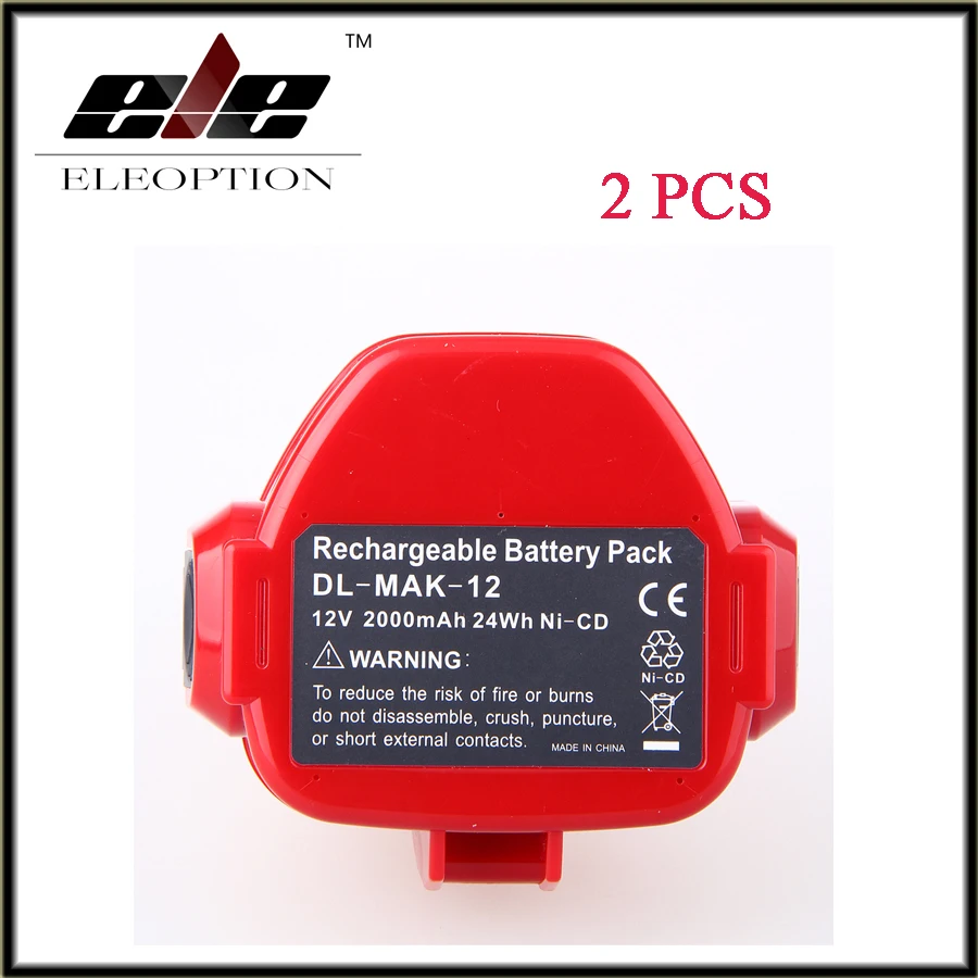 

2pcs 12V 2000mAh Ni-CD Rechargeable Battery For MAKITA PA12 1220 1222 192681-5 1050D 5093D 4331D