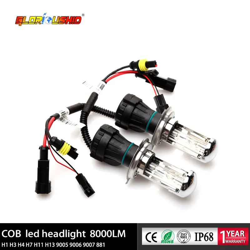 Miglior 55W bi xeno H4 HID Lampadina Per Auto Faro 4300K 5000K 6000K 8000K h4 xenon lampadina Car Light Source bixenon lampada