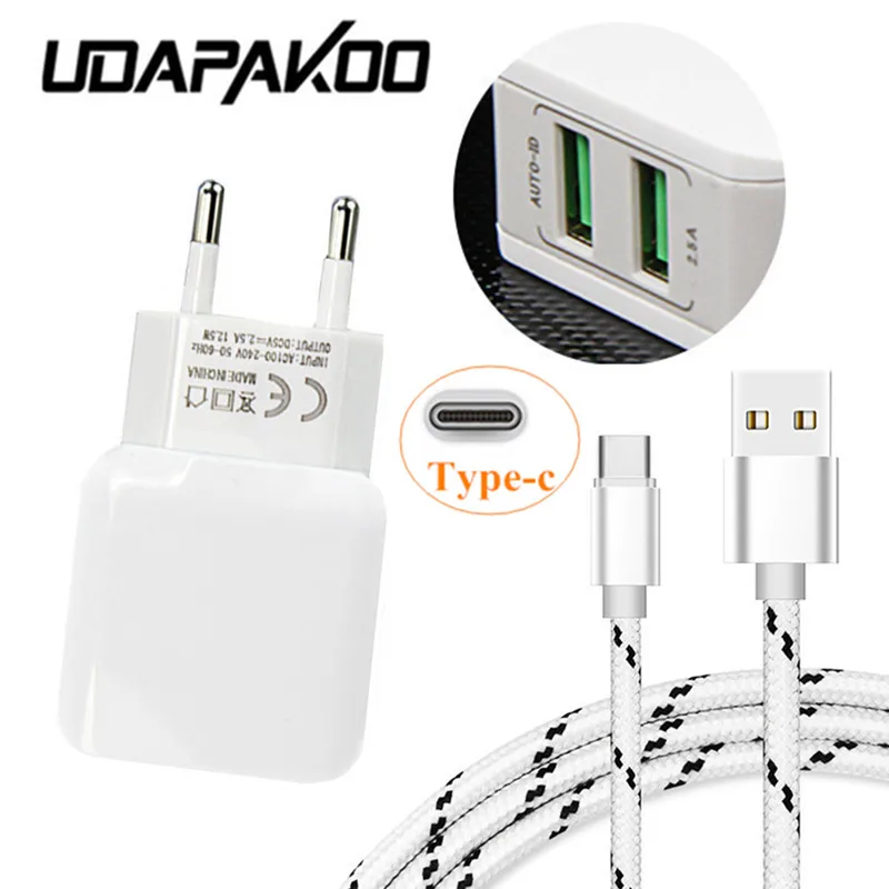 Быстрая зарядка Зарядное устройство адаптер+ 1 м металлический корпус usb Тип C кабель для samsung Galaxy S8 S9 Xiaomi mi6 Mi7 LG G6 honor 10 Телефон
