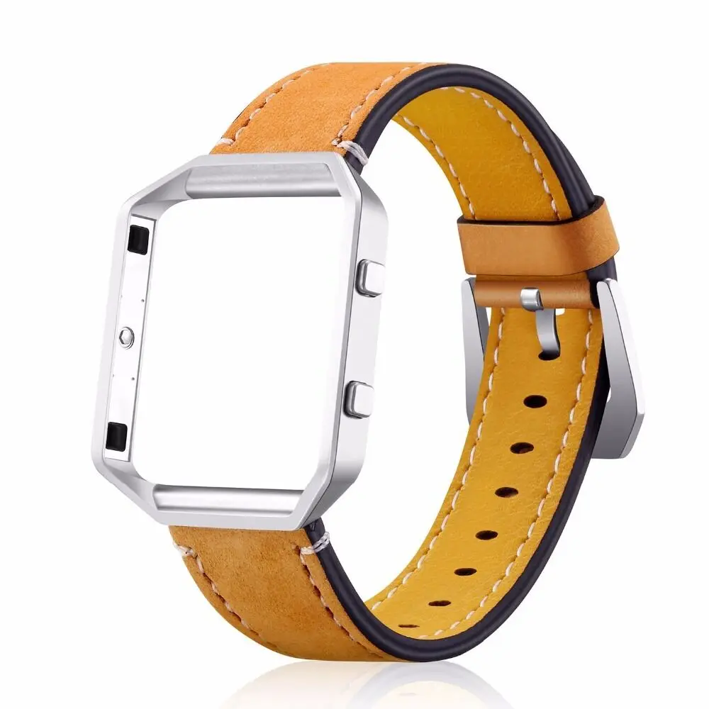 KINGBEIKE 100% Genuine Leather Watchband+Frame For Fitbit Blaze Watch Band High Quality Colorful Replacement Belt Strap KINGBEIKE 100% Genuine Leather Watchband+Frame For Fitbit Blaze Watch Band High Quality Colorful Replacement Belt Strap