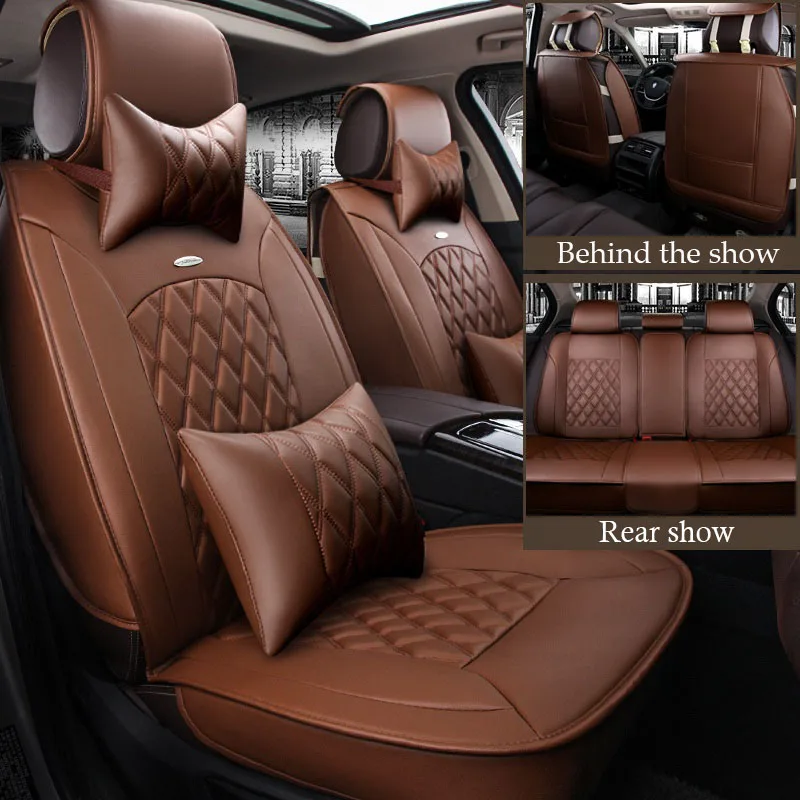 

2018 new leather Universal car seat cover for Volkswagen vw passat b5 6 polo golf 4 tiguan jetta t5 car styling car cushion