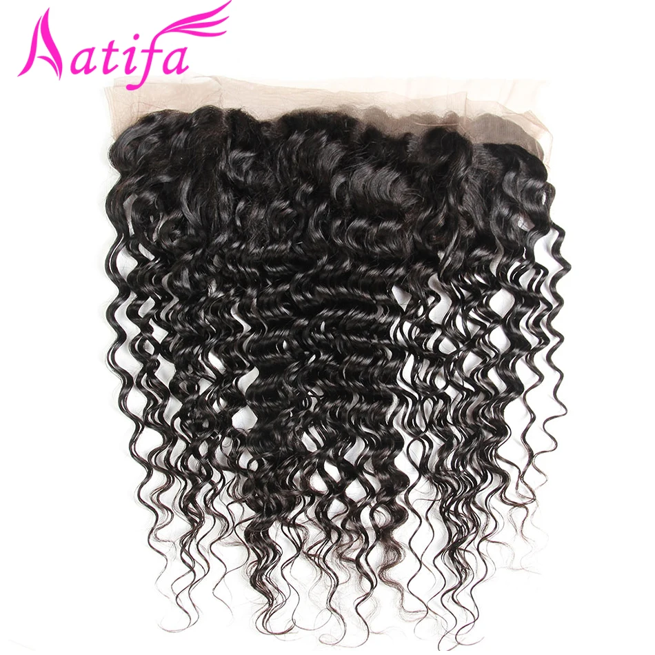 Malaysian Water Wave Hair With Frontal Closure Human Hair 3 Bundles With Lace Closure 13x4'' From ear to ear Aatifa NonRemy Hair Malaysian Water Wave Hair With Frontal Closure Human Hair 3 Bundles With Lace Closure 13x4'' From ear to ear Aatifa NonRemy Hair