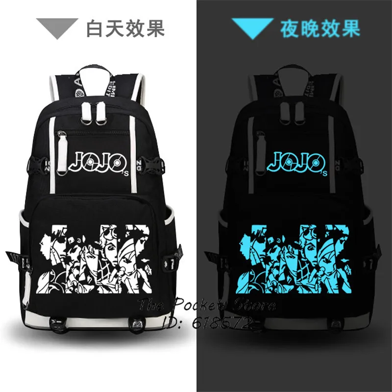 Anime JoJo's Bizarre Adventure Printing Backpack Jonathan Joestar Cos Anime School Bags Canvas