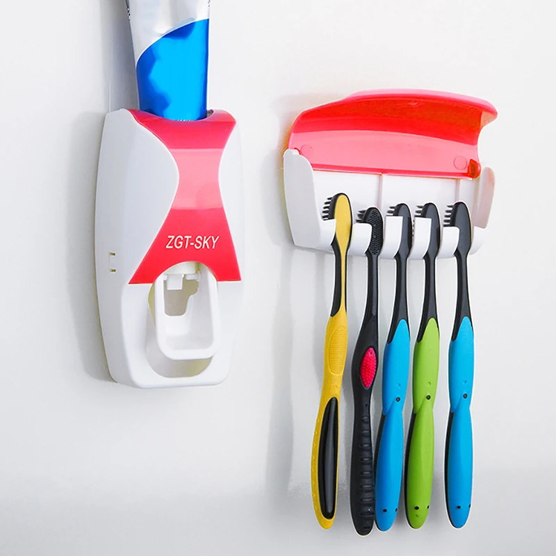 

Daily Practical 2019 New Arrival Handy Automatic Toothpaste Dispenser Toothbrush Holder Free Of Punching For Easy Installation