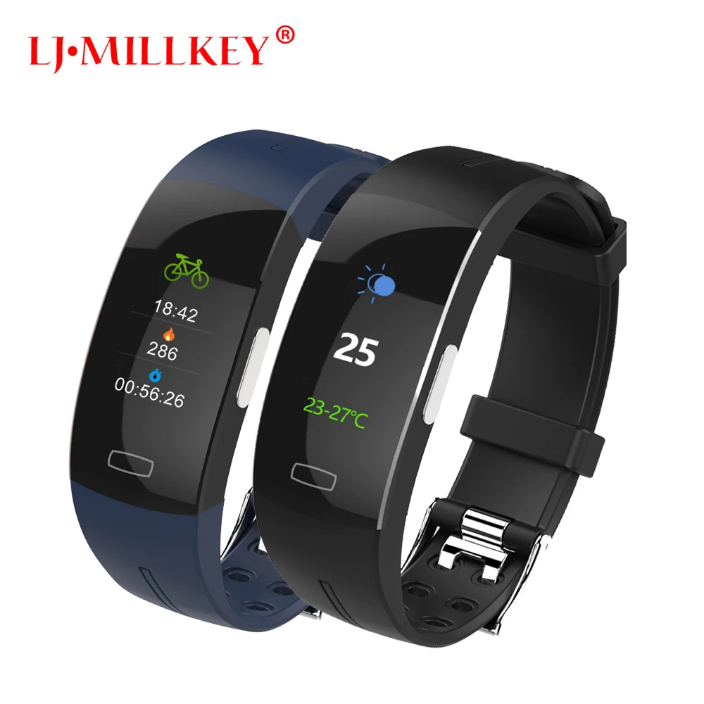 

Smart Wrist Band ECG+PPG Measurement Dynamic Heart Rate Monitor USB Charge Fitness Tracker Color Screen Smart Watch Band