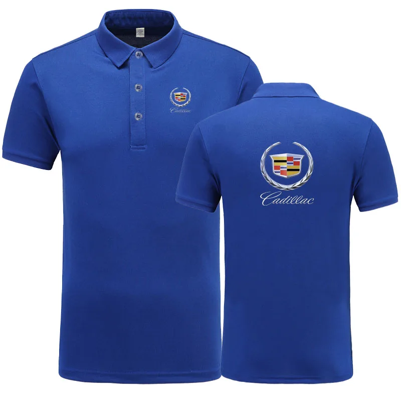 

New Arrival Brand Clothing Men Cadillac logo Polo Shirt Casual Male Tesla Polo Shirt Short Sleeve Polo Shirt