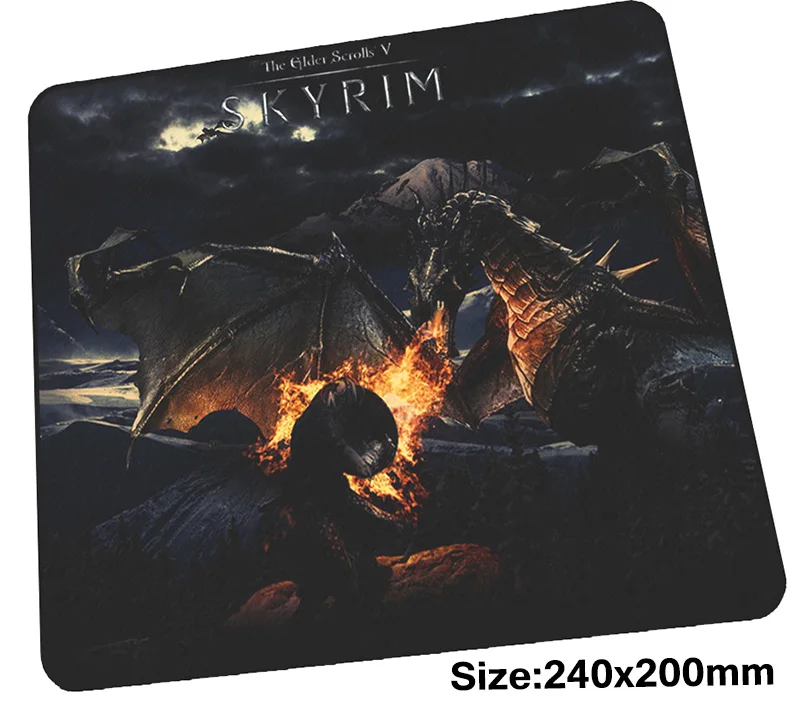 Skyrim коврик для мыши 240x200x3 мм лучший игровой геймер locrkand персонализированные