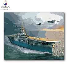 Подарок для военных фанатов переноска картина маслом по цветным номерам Цифровые декоративные картины маслом Спальня детская живопись