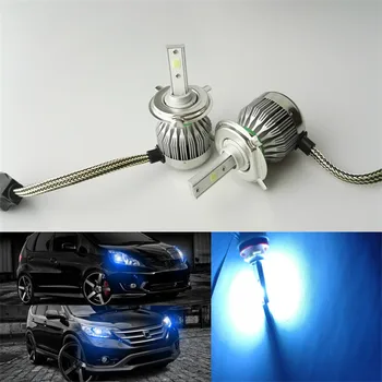 

Hoping Car headlight Bulb Ice blue H4 30W Auto Bulb Headlamp 8000K Light COB light source