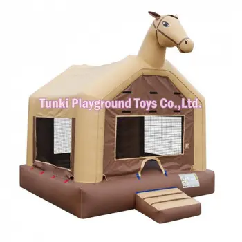 

4x3m inflatable cartoon horse themed bouncy castle