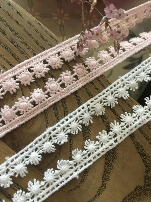 

Water soluble small flower cotton embroidery Embroidered clothes home decoration DIY lace accessories