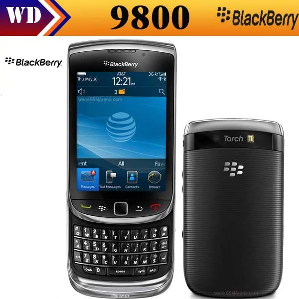 

Original BlackBerry torch 9800 unlocked 3G smartphone,QWERTY and touch 3.2inch,WiFi,GPS,5.0MP Refurbished