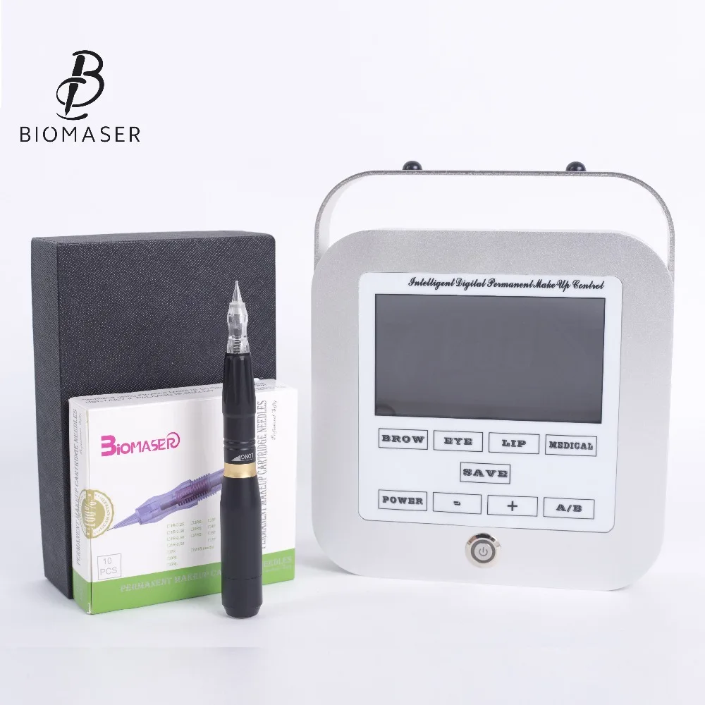 

BIOMASERCQ008HP100 Permanent Makeup Rotary Machine Eyebrow Tattoo Kits Professional Pen Eyebrow Eyeliner Lip Tattoo Set