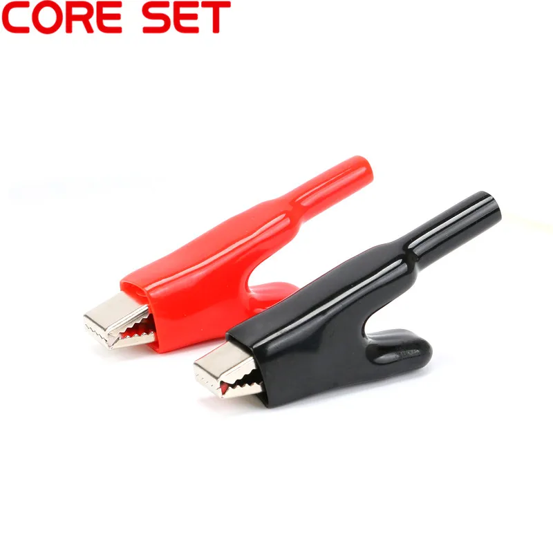 

2pcs 100A Alligator Clips Electrical DIY Test Leads Alligator Double-Ended Crocodile Wire Battery Clip Roach Electrical Jumper