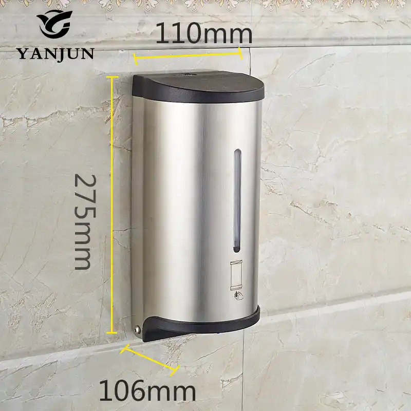Sin Manos Sin Contacto para la Cocina Ba/ño Comercial P/úblico Sunsbell Autom/ático Dispensador de jab/ón Montado en la Pared 700 ML
