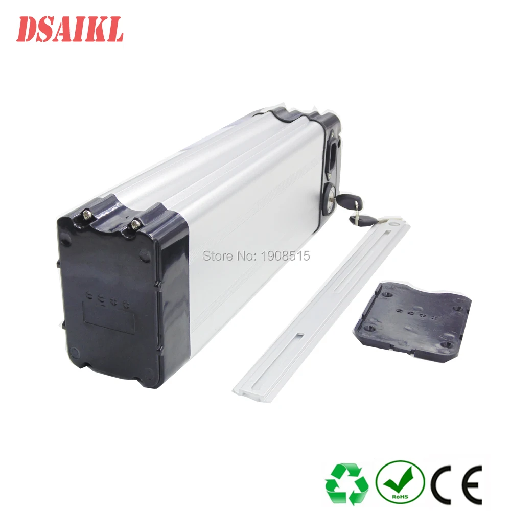 

EU US no tax 500W Electric Bike battery pack 36V 20Ah top discharge Silver fish battery with c 42V 3A charger