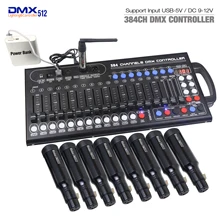 Ультра-тонкий 384ch DMX светодиодный контроллер сценического освещения контроллер движущаяся головка консоль для DJ KTV Move RGB лампа