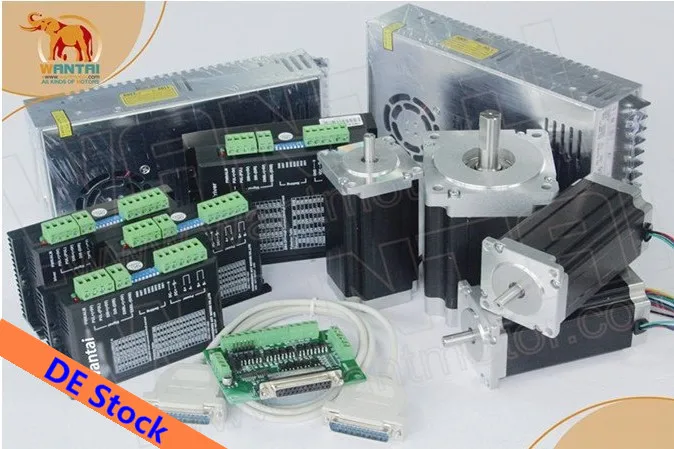 CNC Wantai 3-осевой шаговый двигатель 1232oz-in & 3256oz-in + Драйвер DQ860MA DQ2722M набор для