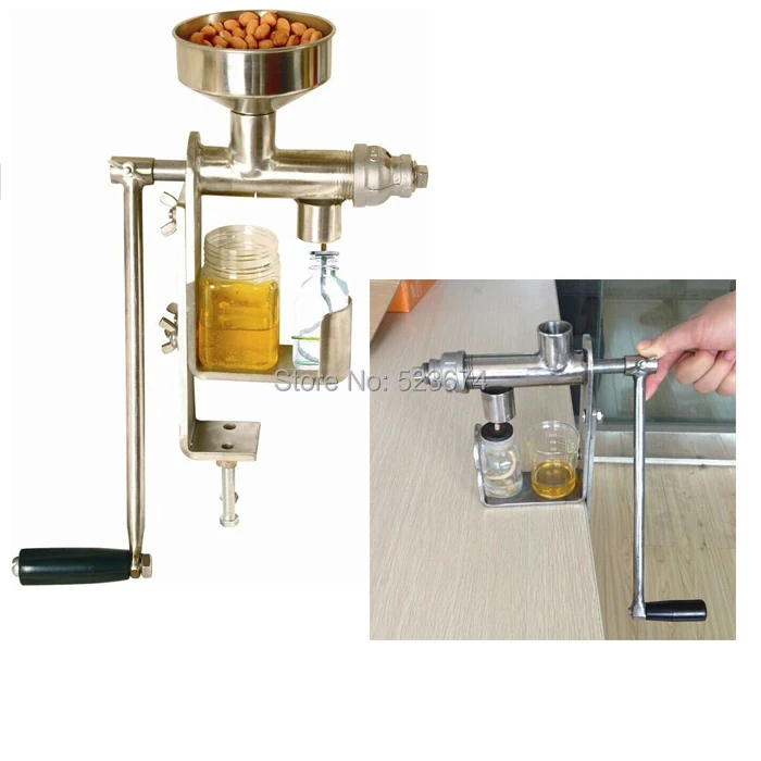 DHL Home Hand crank Household 304 stainless steel oil extraction machine / hand oil press on