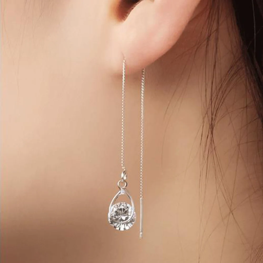 

Fashion Earrings Dripping Tassel Ear Line Earrings for Women Long Rhinestone Earrings Girl Jewelry Jewelry